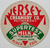 Vintage milk bottle cap JERSEY CREAMERY Supertest Milk Monday Plaza 2015 Detroit