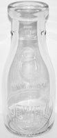 Vintage milk bottle JEWELL Registered embossed pint slug plate Mt Vernon Ohio