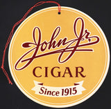 Vintage sign JOHN JR CIGAR round cardboard string hung double sided unused n-mint