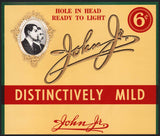 Vintage label JOHN JR 6 cents cigar box inner men pictured embossed n-mint+