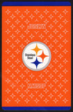 Vintage playing card JOSLYN Stainless Steel orange background Fort Wayne Indiana