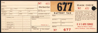 Vintage battery tag K and S AUTO SERVICE Phone LU 44131 Tulsa Oklahoma unused