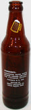 Vintage soda pop bottle KARLS ROOT BEER amber glass keg Cedar Rapids Iowa n-mint