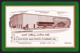 Vintage playing card K E ERICKSON MACHINERY COMPANY Minneapolis Story City Omaha