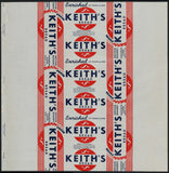 Vintage bread wrapper KEITHS BREAD Charleston Illinois new old stock excellent++