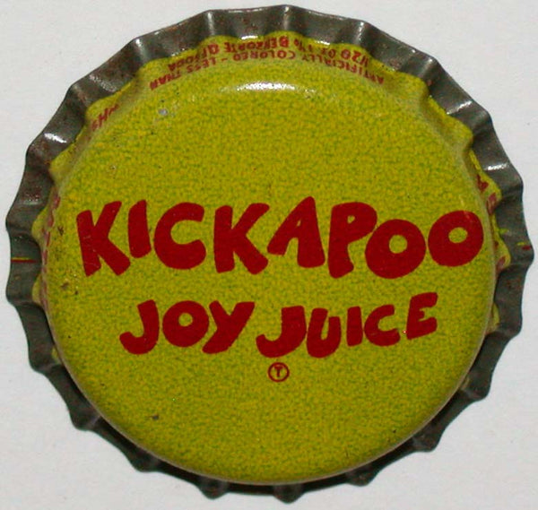 Vintage soda pop bottle cap KICKAPOO JOY JUICE Nugrape Atlanta Ga cork unused