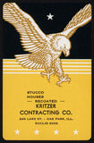 Vintage single playing card KRITZER CONTRACTING eagle pictured Oak Park Illinois