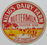 Vintage milk bottle cap KULIGS DAIRY Buttermilk Springfield Chicopee Falls Mass