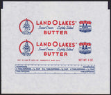 Vintage wrapper LAND O LAKES BUTTER indian maiden Mia Minneapolis Minn older one
