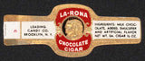 Vintage label LA-RONA Chocolate Cigar band Leading Candy Brooklyn NY n-mint+