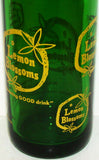 Vintage soda pop bottle LEMON BLOSSOMS green glass 10oz Maquoketa Iowa n-mint