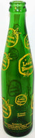 Vintage soda pop bottle LEMON BLOSSOMS green glass 10oz Maquoketa Iowa n-mint