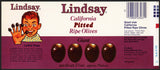 Vintage label LINDSAY Olives boy pictured California unused new old stock n-mint+
