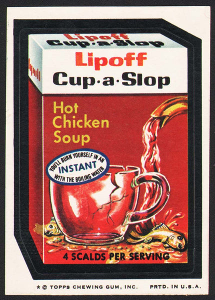 Vintage Topps Wacky Packages original sticker tan back LIPOFF Cup-a-Slop Instant