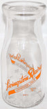Vintage milk bottle LIVINGSTON DAIRY pyro half pint 1947 Livingston California