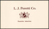 Vintage label L J PERETTI CO cigar box inner crest pictured new old stock n-mint+