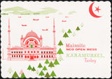 Vintage placemat MAINSITE NCO Open Mess Hagia Sophia pictured Karamursel Turkey