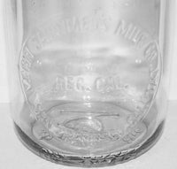 Vintage milk bottle MARIN DAIRYMENS MILK CO embossed quart San Francisco California