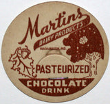 Vintage milk bottle cap MARTINS DAIRY PRODUCTS Chocolate Washington Missouri