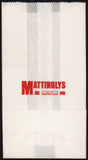 Vintage bag MATTINGLYS Use Our Lay-Away Plan Master Card logo new old stock n-mint
