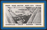 Vintage playing card McCOY CO blue border Caterpillar Lorain Denver Monte Vista