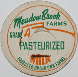 Vintage milk bottle cap MEADOW BROOK FARMS Pasteurized Milk unused new old stock