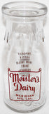 Vintage milk bottle MEISTERS DAIRY pyro half pint Store 1947 Meridian California
