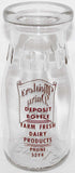 Vintage milk bottle MEISTERS DAIRY pyro half pint Store 1947 Meridian California