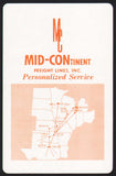 Vintage playing card MID-CONTINENT Freight Lines map pictured St Paul Minnesota