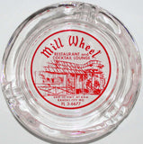 Vintage glass ashtray MILL WHEEL Restaurant Cocktail Lounge pictured Kansas City