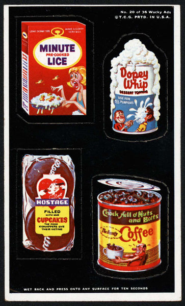 Vintage WACKY AD No 20 Minute Rice Dopey Whip Hostage Cupcake Chock Full of Nuts