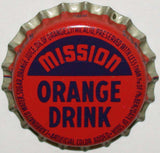 Vintage soda pop bottle cap MISSION ORANGE Hausauer Bev Wahpeton ND cork unused