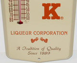 Vintage metal thermometer MOHAWK LIQUEUR indian pictured new old stock n-mint