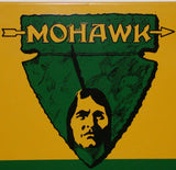 Vintage metal sign MOHAWK TIRES rack sign green yellow indian pictured excellent++