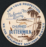 Vintage milk bottle cap NAKOMA FARMS DAIRY boat pictured Brighton New York unused