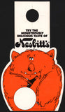 Vintage bottle ringer NESBITTS soda pop Monster pictured die cut unused n-mint