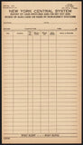 Vintage receipt NEW YORK CENTRAL SYSTEM railroad Cars Switched dated 1965 n-mint