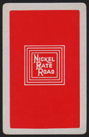Vintage playing card NICKEL PLATE ROAD railroad with red background square logo