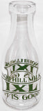 Vintage milk bottle NOB HILL MILK IXL pyro quart TRPQ Colorado Springs n-mint