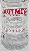 Vintage soda pop bottle NUTMEG CLUB Beverages 1946 New London Connecticut n-mint