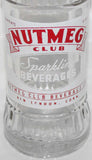 Vintage soda pop bottle NUTMEG CLUB Beverages 1946 New London Connecticut n-mint
