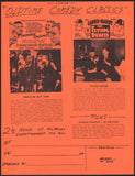 Vintage flyer OLDTIME COMEDY CLASSICS orange Lum Abner Laurel Hardy and Chaplin