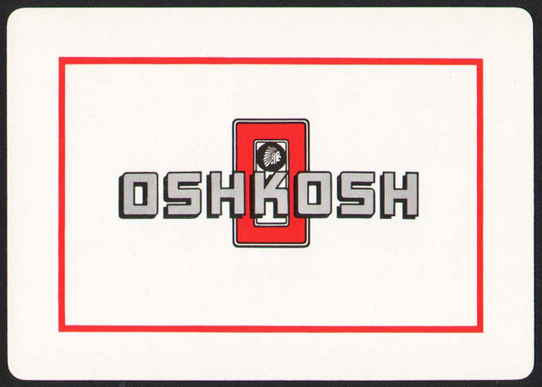 Vintage playing card OSHKOSH indian logo Oshkosh Motor Truck Oshkosh Wisconsin
