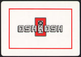 Vintage playing card OSHKOSH indian logo Oshkosh Motor Truck Oshkosh Wisconsin
