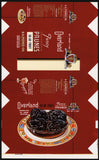 Vintage box wrapper OVERLAND PRUNES pictured S S Pierce Boston Mass unused n-mint