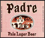 Vintage label PADRE PALE LAGER BEER mission pictured Maier Los Angeles California