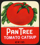 Vintage label PAN TREE Catsup Arkansas City Kansas unused new old stock n-mint+