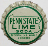 Vintage soda pop bottle cap PENN STATE LIME cork lined Hudson PA new old stock
