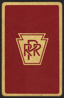 Vintage playing card PENNSYLVANIA RAILROAD maroon PRR keystone logo pictured