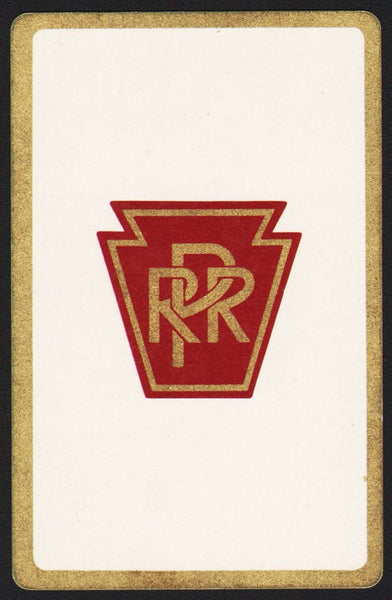 Vintage playing card PENNSYLVANIA RAILROAD white PRR keystone logo pictured